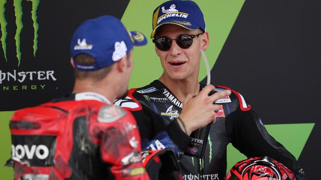 Pembalap Ducati Jack Miller mengkritik keras Fabio Quartararo yang kerap mengeluhkan performa motor Yamaha M1 jelang MotoGP Valencia 2022, Minggu (6/11).