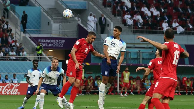 Timnas Inggris unggul tiga gol atas Iran dalam babak pertama pertandingan Piala Dunia 2022.