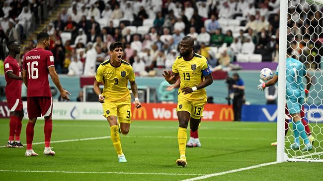 Ekuador berhasil mengalahkan Qatar dengan skor 2-0 pada pertandingan perdana Piala Dunia 2022.