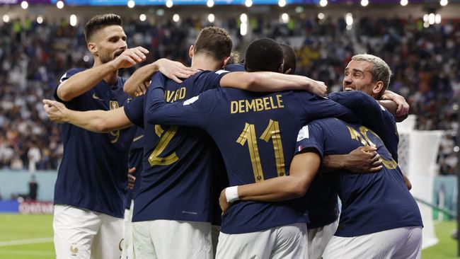 Timnas Prancis mencatat rekor baru usai meraih kemenangan telak 4-1 atas Australia pada pertandingan perdana Grup D Piala Dunia 2022.