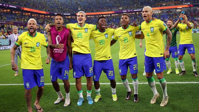 Brasil bermain impresif saat menyingkirkan Korea Selatan dengan skor 4-1 dalam laga babak perempat final Piala Dunia 2022.