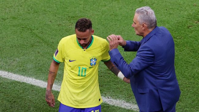 Neymar memberikan pujian setinggi langit kepada pelatih Brasil Tite usai tersingkir dari Piala Dunia 2022.