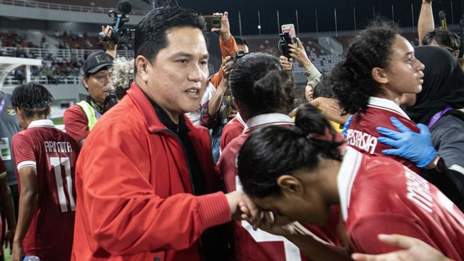 Ketua Umum PSSI Erick Thohir memberikan janji pada Timnas Putri Indonesia U-19 yang tampil di Piala AFF Wanita U-19 2023.
