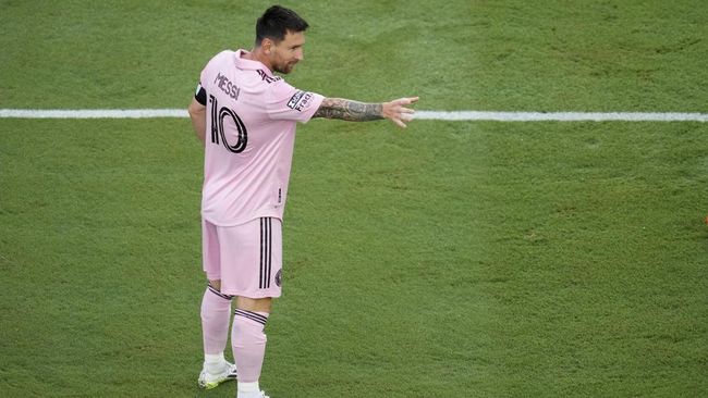Selebrasi gol Lionel Messi saat membawa Inter Miami menang atas Atlanta United di Leagues Cup 2023 viral dan menjadi perbincangan netizen di media sosial.