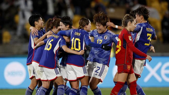 Berikut lima fakta menarik Jepang melibas Spanyol 4-0 pada pertandingan fase grup Piala Dunia Wanita 2023.