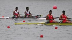 Duet atlet dayung Indonesia Ihram/Memo sukses merebut medali perunggu pada cabor rowing di nomor men