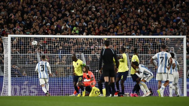 Lionel Messi membawa timnas Argentina menang 1-0 atas Ekuador pada laga kualifikasi Piala Dunia 2026 zona Conmebol.