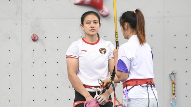 Desak Made Rita Kusuma Dewi meraih medali pada cabang sport climbing nomor speed putri di Asian Games 2022 (2023), Selasa (3/10).