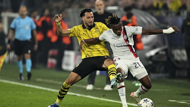 AC Milan vs Borussia Dortmund pada matchday kelima Grup F Liga Champions di Stadion San Siro, Rabu (29/11) dini hari WIB.