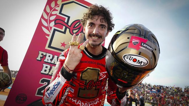 Legenda MotoGP Alex Criville memuji habis pembalap Ducati Francesco Bagnaia yang juara MotoGP dua kali beruntun pada musim lalu.
